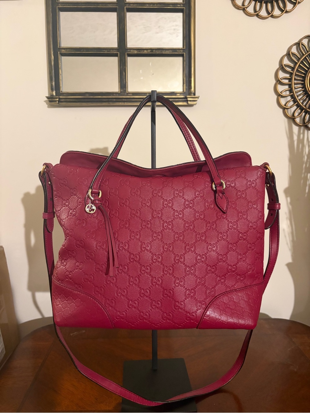 Authentic Gucci Bree Guccissima Medium Fold Over Tote